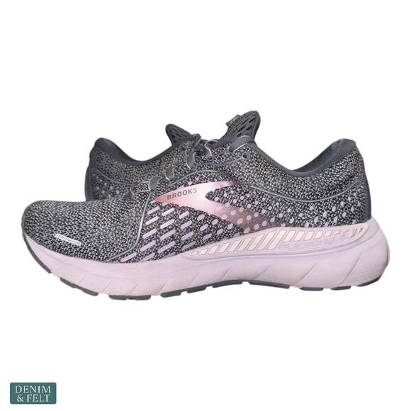 Brooks Adrenaline GTS 21 Oyster Alloy Lilac Running Shoes 8D Wide Women’s - Picture 7 of 10